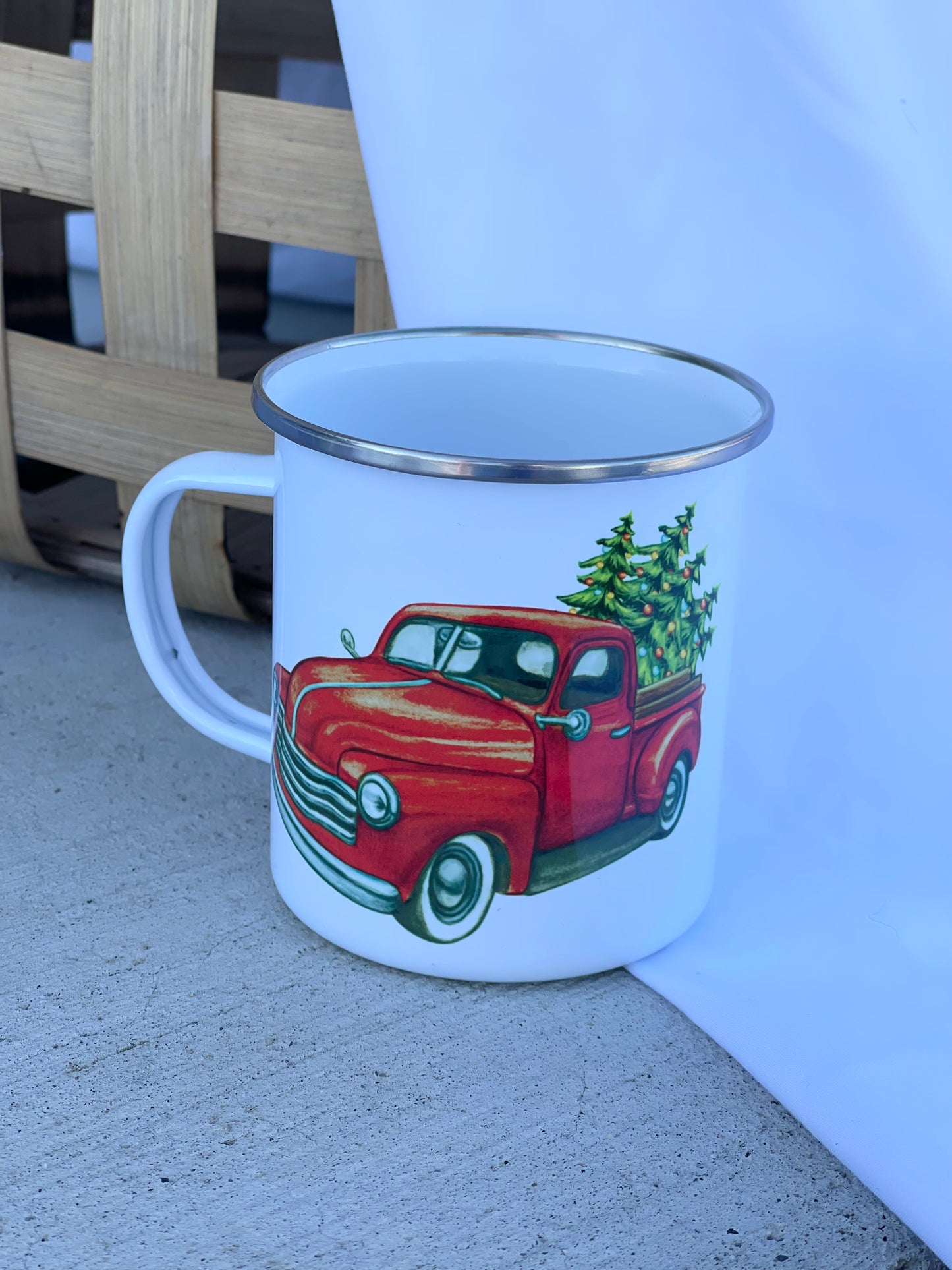 Christmas Truck Metal Mug