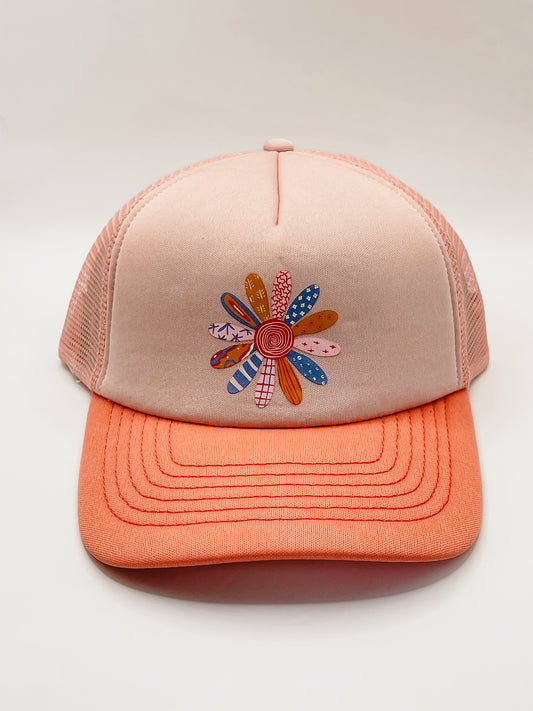 Crazy Daisy Ponytail Hat