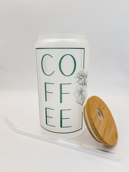 Coffee Frosted Glass Cup