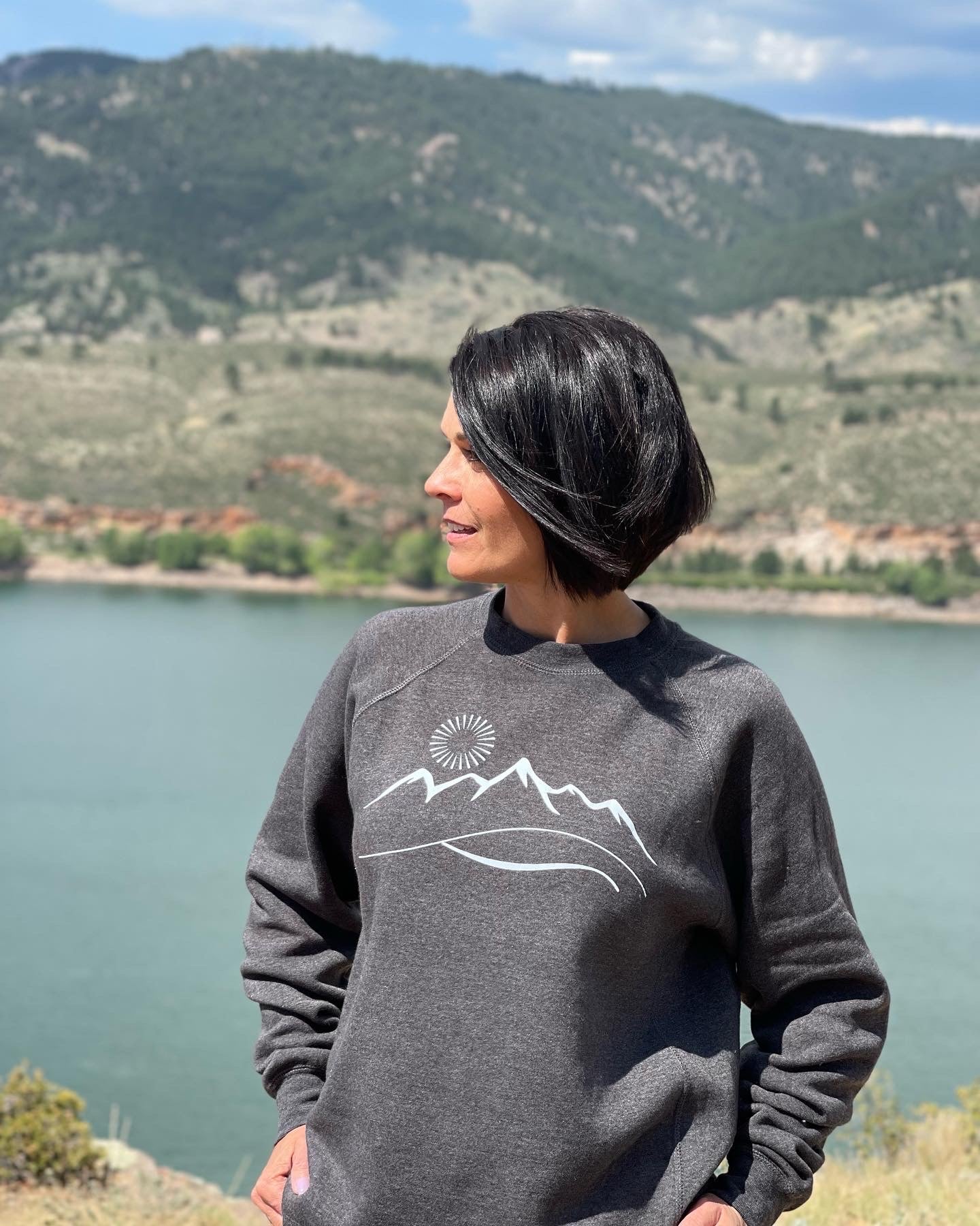 Dark Gray Mountain Crewneck