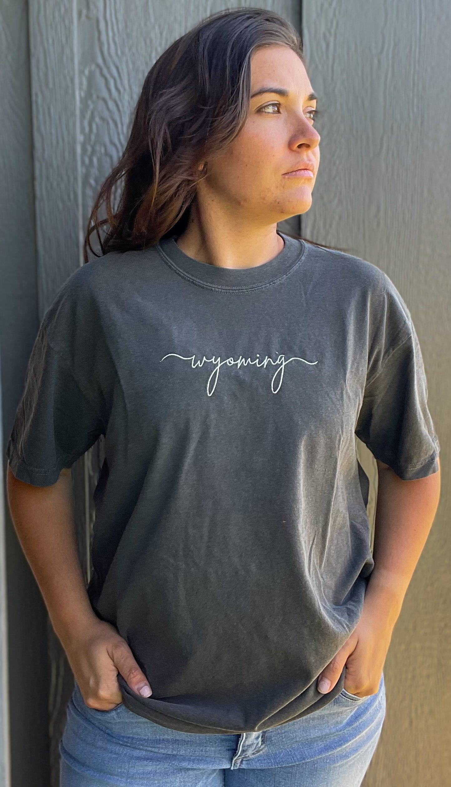 Wyoming Embroidered T-shirt