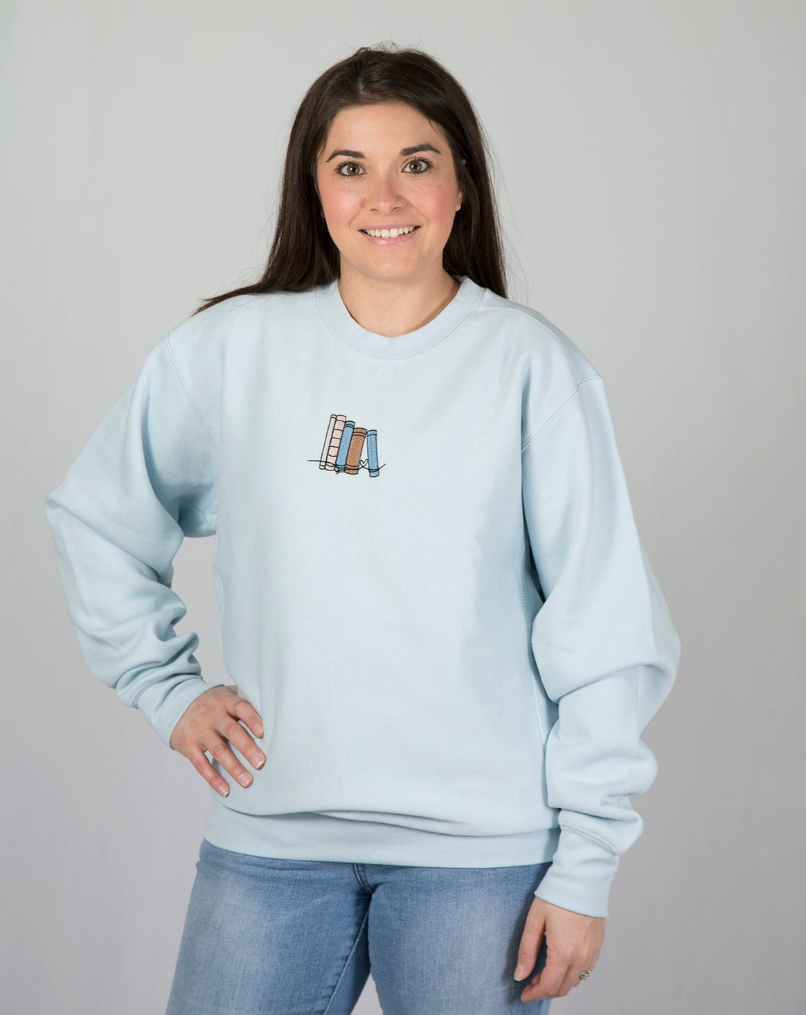 Icy Blue Book Crewneck