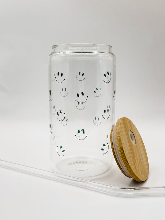 Smiley Face Glass Cup